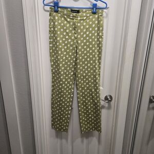 Cambio Kim Green Polka Dot Pants Size 6
